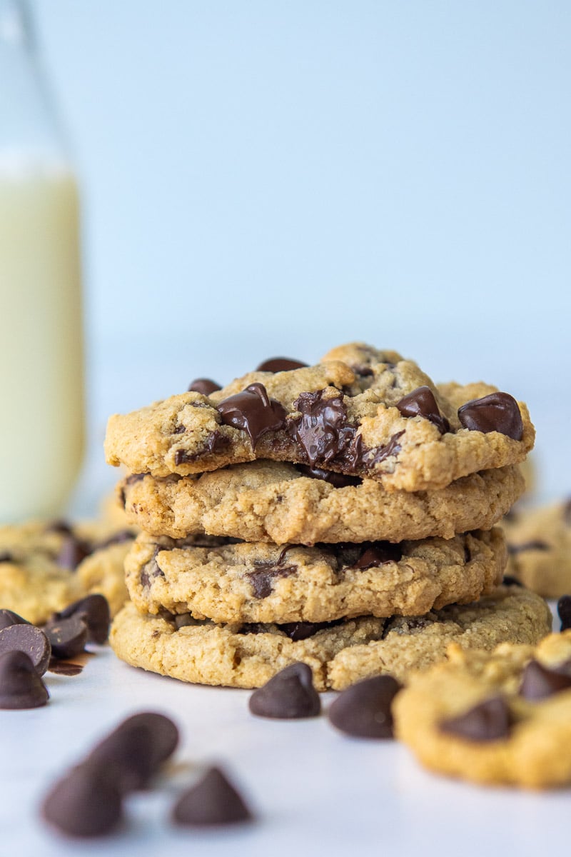 Chewy Gluten-Free Oat Flour Chocolate Chip Cookies